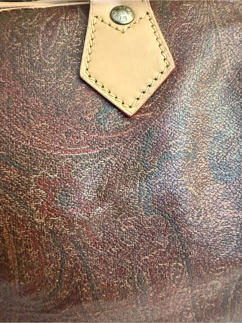 Vintage Etro Milano Paisley Coated Boston Bag - Picture 9 of 14